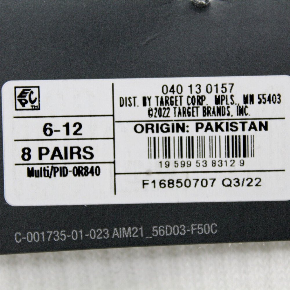 2pack All In Motion Men's Crew Socks 8 Pack size 6-12 (16 pairs in total) - Picture 10 of 12